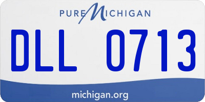MI license plate DLL0713