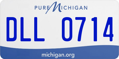MI license plate DLL0714
