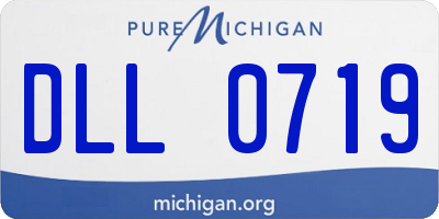 MI license plate DLL0719