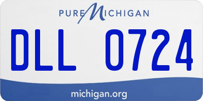 MI license plate DLL0724
