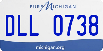 MI license plate DLL0738