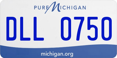 MI license plate DLL0750