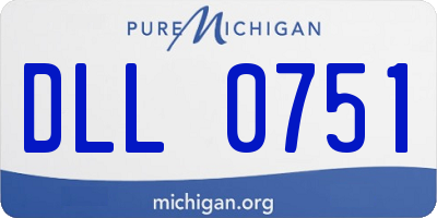 MI license plate DLL0751