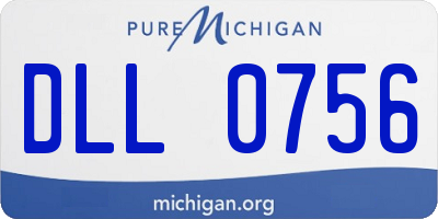 MI license plate DLL0756