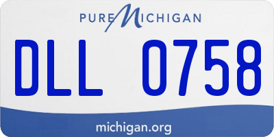 MI license plate DLL0758