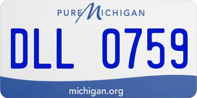 MI license plate DLL0759