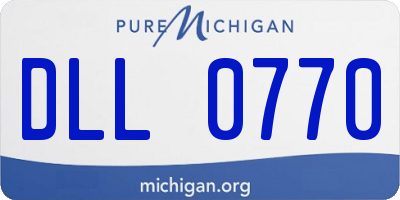 MI license plate DLL0770