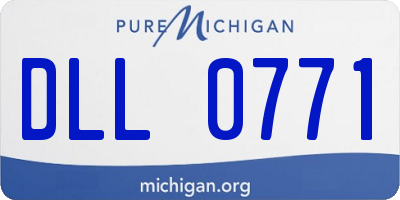 MI license plate DLL0771