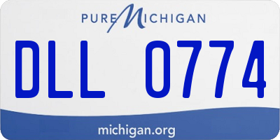 MI license plate DLL0774
