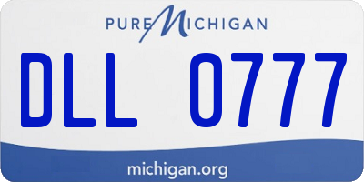 MI license plate DLL0777