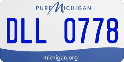 MI license plate DLL0778