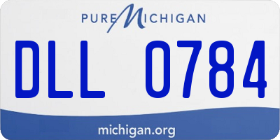 MI license plate DLL0784