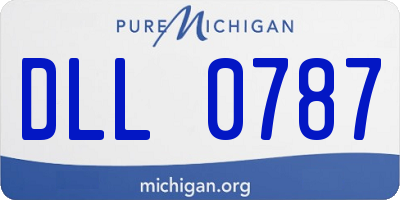 MI license plate DLL0787