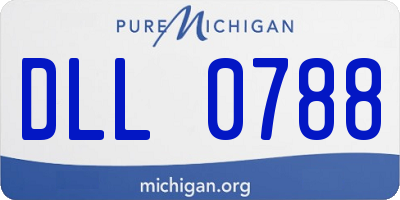 MI license plate DLL0788