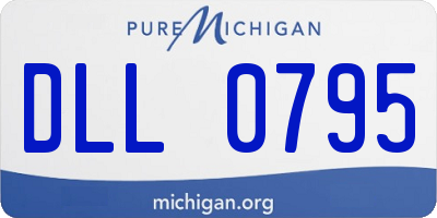 MI license plate DLL0795