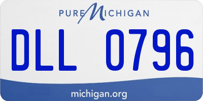 MI license plate DLL0796