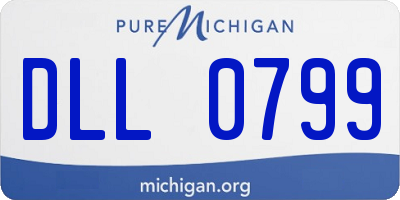 MI license plate DLL0799