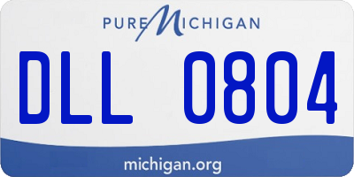 MI license plate DLL0804