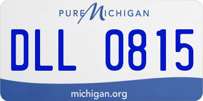 MI license plate DLL0815