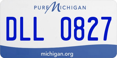 MI license plate DLL0827