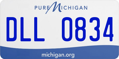 MI license plate DLL0834