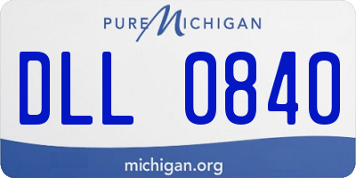 MI license plate DLL0840