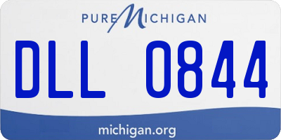 MI license plate DLL0844