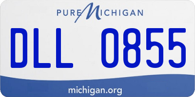 MI license plate DLL0855