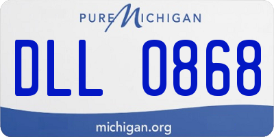 MI license plate DLL0868