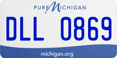 MI license plate DLL0869