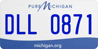 MI license plate DLL0871