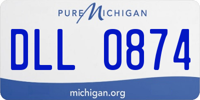 MI license plate DLL0874
