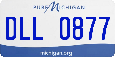 MI license plate DLL0877