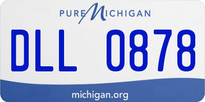 MI license plate DLL0878
