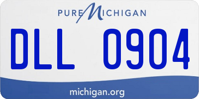 MI license plate DLL0904