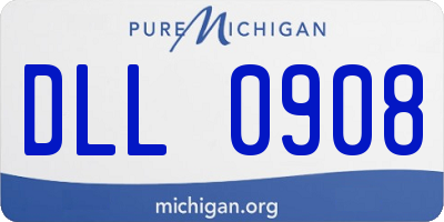 MI license plate DLL0908