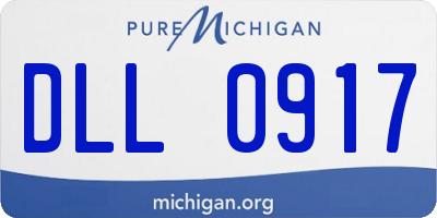 MI license plate DLL0917
