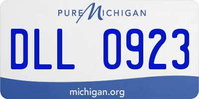 MI license plate DLL0923