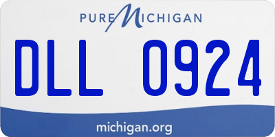 MI license plate DLL0924