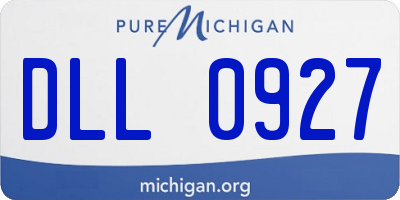 MI license plate DLL0927