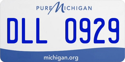 MI license plate DLL0929