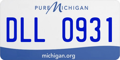 MI license plate DLL0931