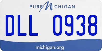 MI license plate DLL0938