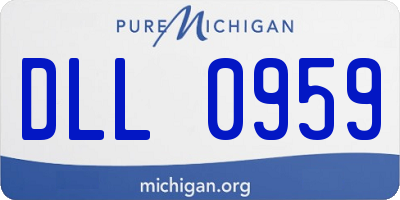 MI license plate DLL0959