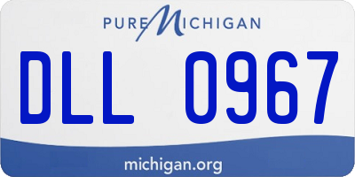 MI license plate DLL0967