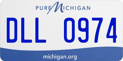 MI license plate DLL0974