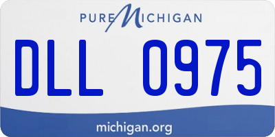 MI license plate DLL0975