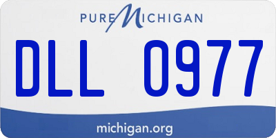 MI license plate DLL0977