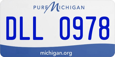 MI license plate DLL0978