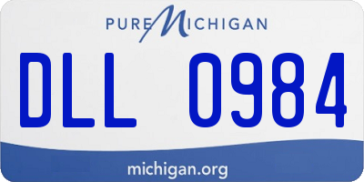 MI license plate DLL0984